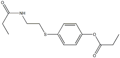 N-(2-((4-propionyloxyphenyl)thio)ethyl) propionamide Struktur