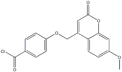 4-(7-methoxy-2-oxo-2H-benzopyran-4-ylmethoxy)benzoyl chloride Struktur