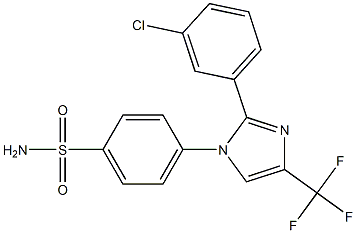 4-(2-(3-chlorophenyl)-4-trifluoromethylimidazol-1-yl)benzenesulfonamide Struktur