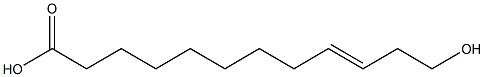 12-hydroxy-9-dodecenoic acid Struktur