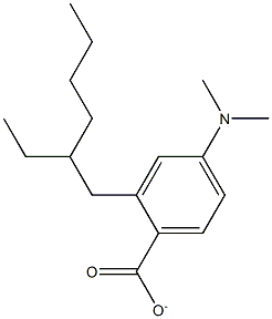 N,N-dimethyl-2-ethylhexyl-4-aminobenzoate Struktur