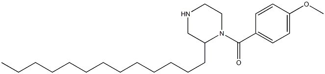 1-(4'-methoxybenzoyl)-2-n-tridecylpiperazine Struktur