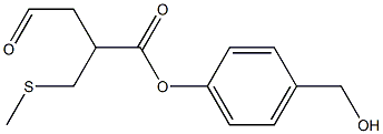 (4-hydroxymethylphenyl)-2-methylthiomethyl-4-oxobutanoic acid Struktur