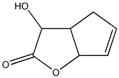 4-hydroxy-2-oxabicyclo(3.3.0)oct-7-en-3-one Struktur