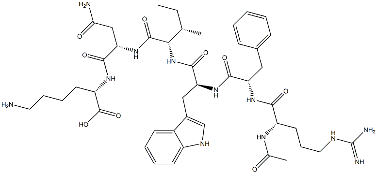 acetyl-arginyl-phenylalanyl-tryptophyl-isoleucyl-asparaginyl-lysine Struktur