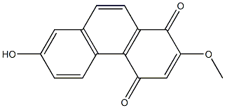 7-hydroxy-2-methoxy-1,4-phenanthrenedione Struktur