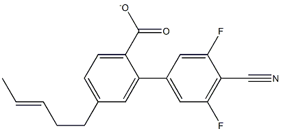 4-CYANO-3,5-DIFLUOROPHENYL4-((E)-3-PENTENYL)BENZOATE Struktur