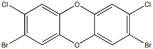 2,8-DICHLORO-3,7-DIBROMODIBENZO-PARA-DIOXIN Struktur