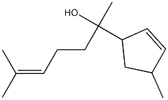 5-(1,5-DIMETHYL-1-HYDROXY-HEX-4-ENYL)-3-METHYLCYCLOPENTEN-. Struktur