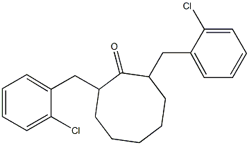 2,8-BIS(2-CHLOROBENZYL)-CYCLOOCTANONE Struktur