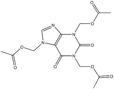 1,3,7-TRIS(ACETOXYMETHYL)XANTHINE Struktur