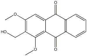 1,3-DIMETHOXY-2-HYDROXYMETHYLANTHRAQUINONE Struktur