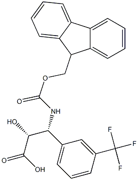 N-Fmoc-(2R,3R)-3-Amino-2-hydroxy-3-(3-trifluoromethyl-phenyl)-propanoic acid Struktur