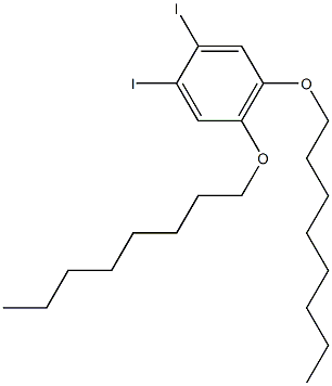 1,2-DIIODO-4,5-(DIOCTYLOXY)BENZENE Struktur