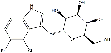 (2R,3S,4S,5R,6R)-2-[(5-bromo-4-chloro-1H-indol-3-yl)oxy]-6-(hydroxymethyl)oxane-3,4,5-triol Struktur