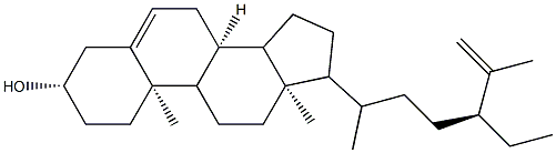 (3S,8S,10R,13R)-17-[(5S)-5-ethyl-6-methyl-hept-6-en-2-yl]-10,13-dimethyl-2,3,4,7,8,9,11,12,14,15,16,17-dodecahydro-1H-cyclopenta[a]phenanthren-3-ol Struktur