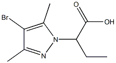 2-(4-Bromo-3,5-dimethyl-pyrazol-1-yl)-butyric acid Struktur