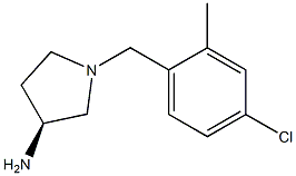 (3S)-1-(4-chloro-2-methylbenzyl)pyrrolidin-3-amine Struktur