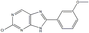 2-chloro-8-(3-methoxyphenyl)-9H-purine Struktur