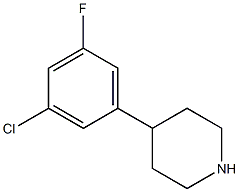 4-(3-chloro-5-fluorophenyl)piperidine Struktur