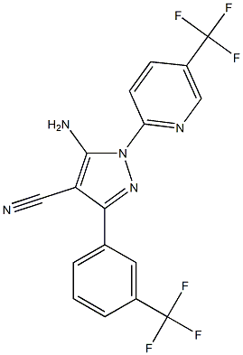 5-amino-3-[3-(trifluoromethyl)phenyl]-1-[5-(trifluoromethyl)pyridin-2-yl]-1H-pyrazole-4-carbonitrile Struktur