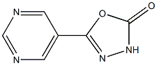 5-pyrimidin-5-yl-1,3,4-oxadiazol-2(3H)-one Struktur