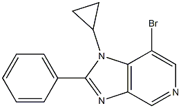 7-bromo-1-cyclopropyl-2-phenyl-1H-imidazo[4,5-c]pyridine Struktur