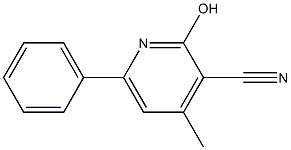 3-Cyano-2-hydroxy-4-methyl-6-phenylpyridine Struktur