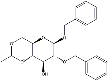 DI-O-BENZYL-4,6-O-[(1R)-ETHYLIDENE]-BETA-D-GLUCOPYRANOSIDE Struktur