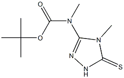 tert-Butyl (4-methyl-5-thioxo-4,5-dihydro-1H-1,2,4-triazol-3-yl)methylcarbamate Struktur