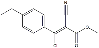 3-CHLORO-2-CYANO-3-(4-ETHYLPHENYL)-2-PROPENOICACIDMETHYLESTER Struktur