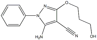 5-AMINO-3-(3-HYDROXYPROPOXY)-1-PHENYL-1H-PYRAZOLE-4-CARBONITRILE Struktur