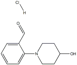 2-(4-HYDROXYPIPERIDIN-1-YL)BENZALDEHYDE HYDROCHLORIDE, 95+% Struktur