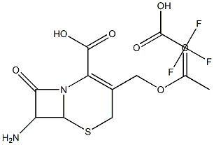 3-ACETOXYMETHYL-7-AMINO-8-OXO-5-THIA-1-AZA-BICYCLO[4.2.0]OCT-2-ENE-2-CARBOXYLIC ACID TRIFLUOROACETAT Struktur