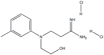 3-[(2-Hydroxy-ethyl)-m-tolyl-amino]-propionamidine 2HCl Struktur