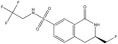 (R)-3-(FLUOROMETHYL)-1-OXO-N-(2,2,2-TRIFLUOROETHYL)-1,2,3,4-TETRAHYDROISOQUINOLINE-7-SULFONAMIDE Struktur