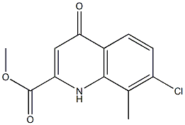 Methyl 7-chloro-8-methyl-4-oxo-1,4-dihydroquinoline-2-carboxylate Struktur