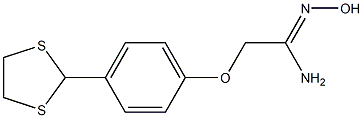 2-(4-(1,3-DITHIOLAN-2-YL)PHENOXY)ACETAMIDE OXIME Struktur