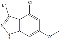 3-BROMO-4-CHLORO-6-METHOXYINDAZOLE Struktur