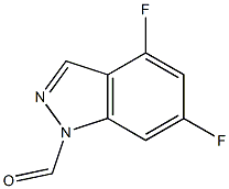 4,6-DIFLUORO(1H)INDAZOLECARBOXYALDEHYDE Struktur