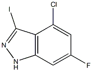 3-IODO-4-CHLORO-6-FLUOROINDAZOLE Struktur