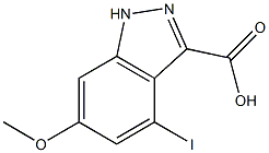 4-IODO-6-METHOXYINDAZOLE-3-CARBOXYLIC ACID Struktur