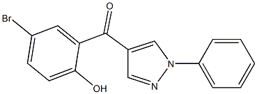 4-(5-BROMO-2-HYDROXYBENZOYL)-1-PHENYLPYRAZOLE Struktur