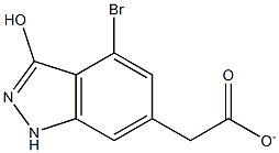 4-BROMO-3-HYDROXYINDAZOLE-6-METHYL CARBOXYLATE Struktur