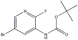 (5-Bromo-2-fluoro-pyridin-3-yl)-carbamic acid tert-butyl ester Struktur