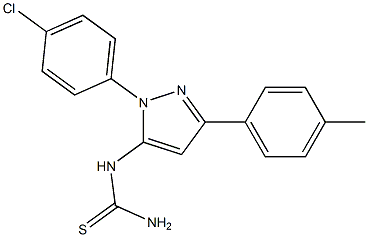 1-(1-(4-chlorophenyl)-3-p-tolyl-1H-pyrazol-5-yl)thiourea Struktur