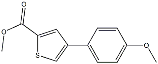 methyl 4-(4-methoxyphenyl)thiophene-2-carboxylate Struktur