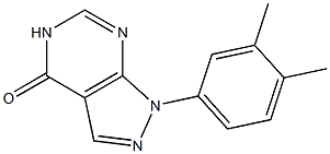 1-(3,4-DIMETHYL-PHENYL)-1,5-DIHYDRO-PYRAZOLO[3,4-D]PYRIMIDIN-4-ONE Struktur