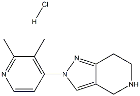 2-(2,3-DIMETHYLPYRIDIN-4-YL)-4,5,6,7-TETRAHYDRO-2H-PYRAZOLO[4,3-C]PYRIDINE HYDROCHLORIDE Struktur