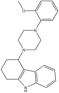 4-[4-(2-METHOXYPHENYL)PIPERAZIN-1-YL]-2,3,4,9-TETRAHYDRO-1H-CARBAZOLE Struktur